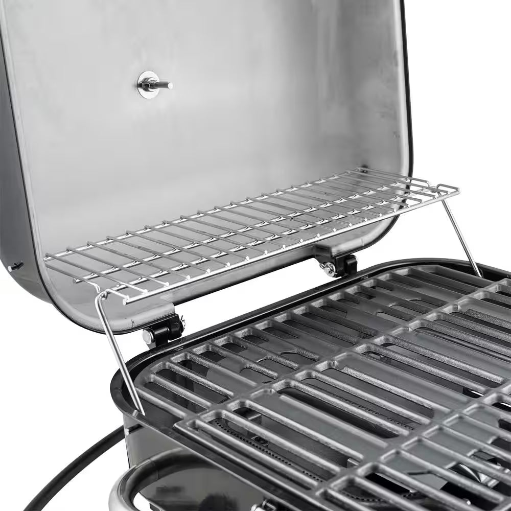 2-Burner Retro Portable Propane Gas Grill in Black
